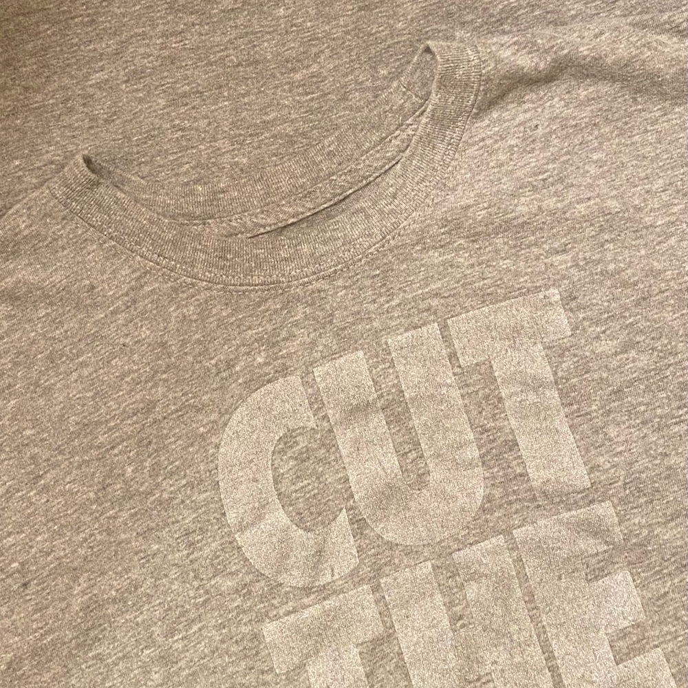 Nike Mens T-Shirt Short Sleeve Cut The Check Gray Size Small